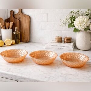 Vintage 3 X ANCHOR HOCKING Oven Proof Dinnerware Bowls